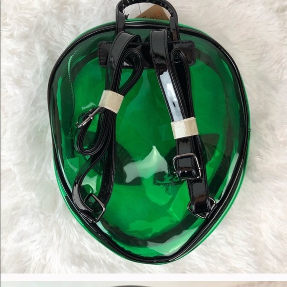 Alien Mini Backpack Clear Green Plastic - Picture 2 of 3